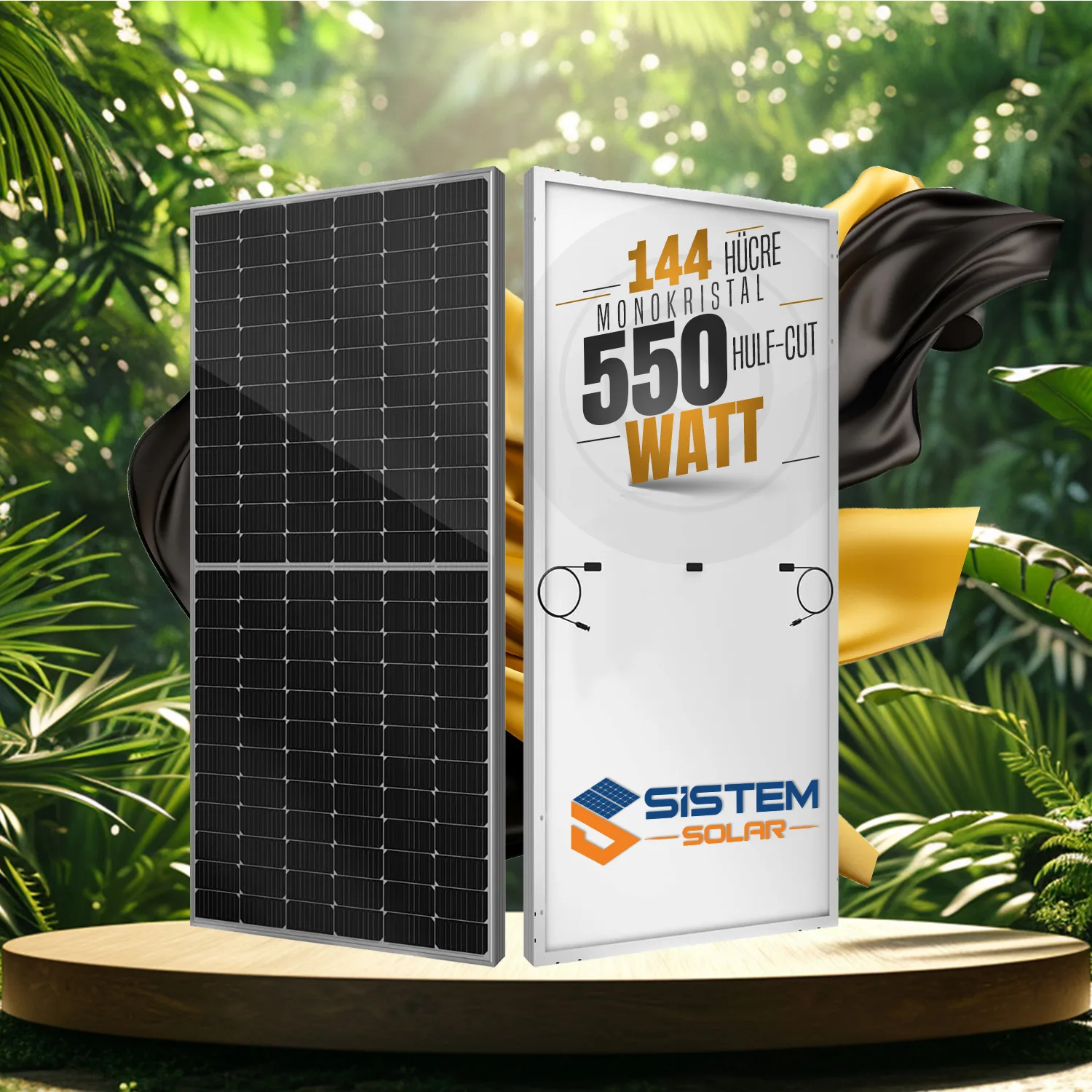 550 W Watt Güneş Paneli Monokristal Solar Panel - Görsel 2